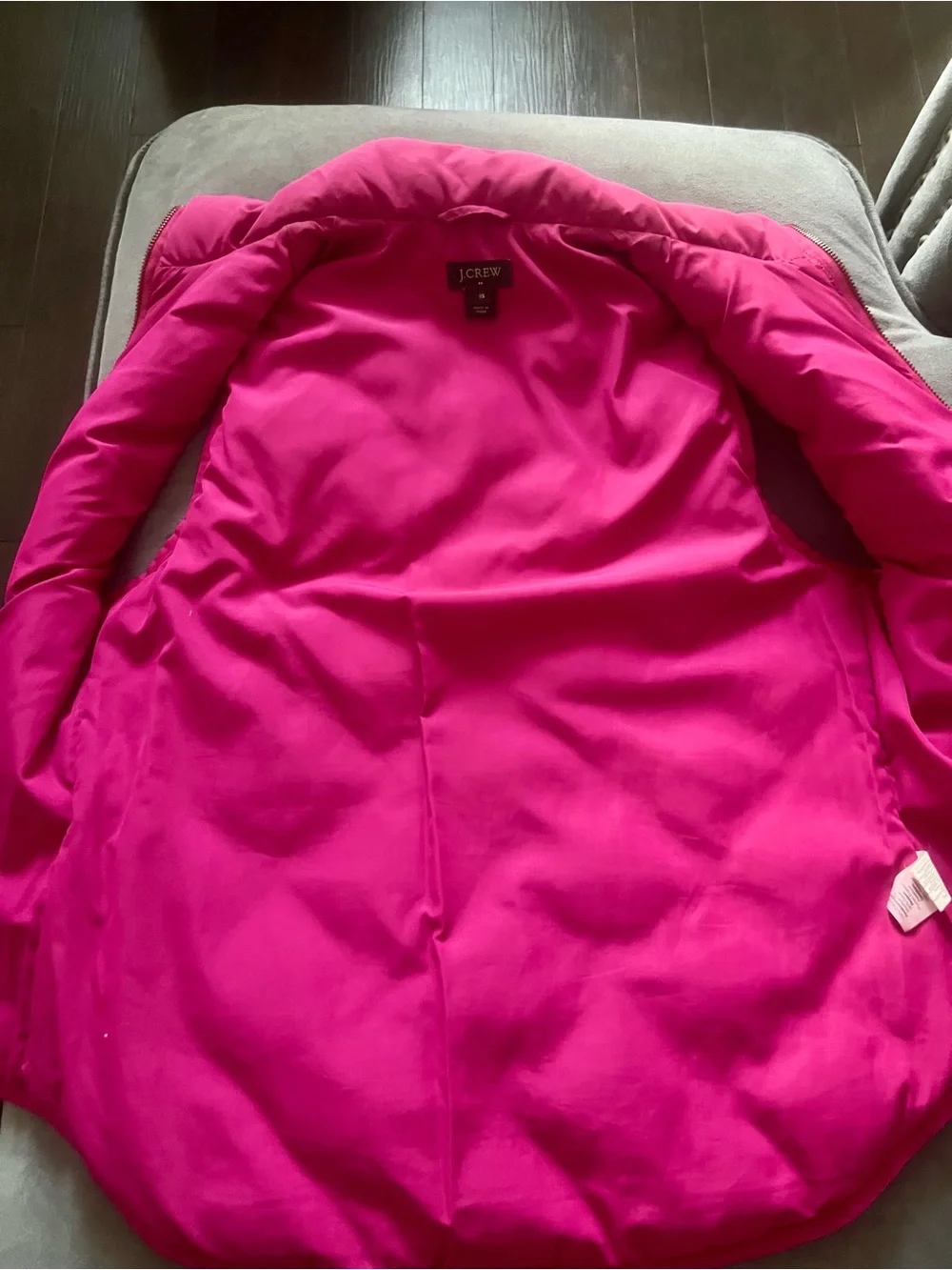 J. Crew Girls' Quilted Hot Pink Puffer Vest